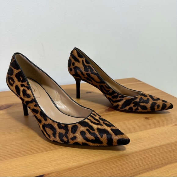 Lauren Ralph Lauren | Lanete Leather Leopard Print Calf Hair Pumps - Picture 1 of 10